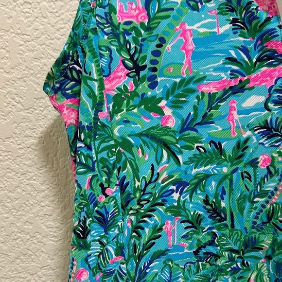 Lilly Pulitzer Green and Pink Tropical Dress - Picture 6 of 10
